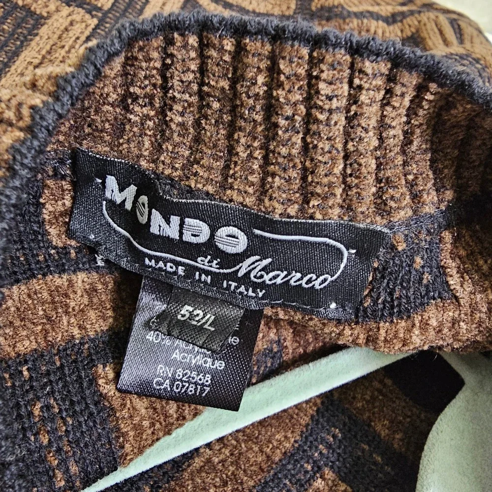 Vintage Mondo‎ di Marco Italy Wool Geometric Sweater Mens L Quiet Luxury